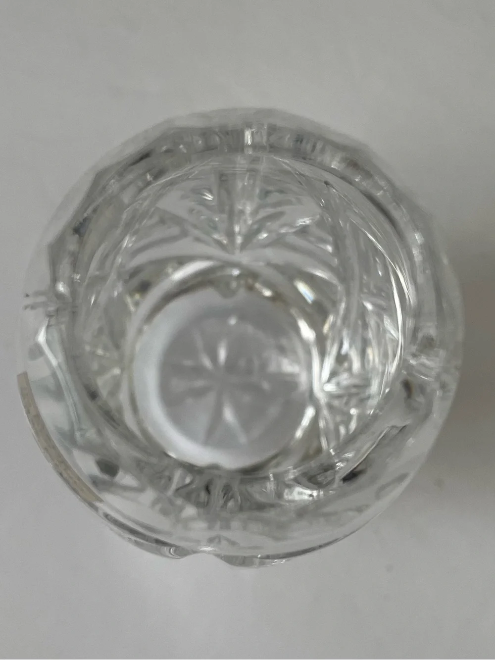 Vintage 24% Lead Crystal Bud Vase Made in Poland Hand Cut Clear Flower Vase 7